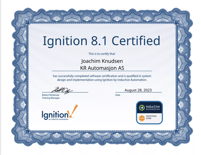 Vi er offisielt sertifisert i Inductive Automation sitt integrator program og har over 10 års erfaring i bruk av Inductive Automation sin Ignition Designer.