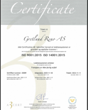 ISO-sertifisert med ISO 9001:2015 og ISO 14001:2915